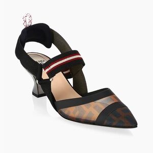 Fendi Colibri 55MM Mesh Slingback Pumps